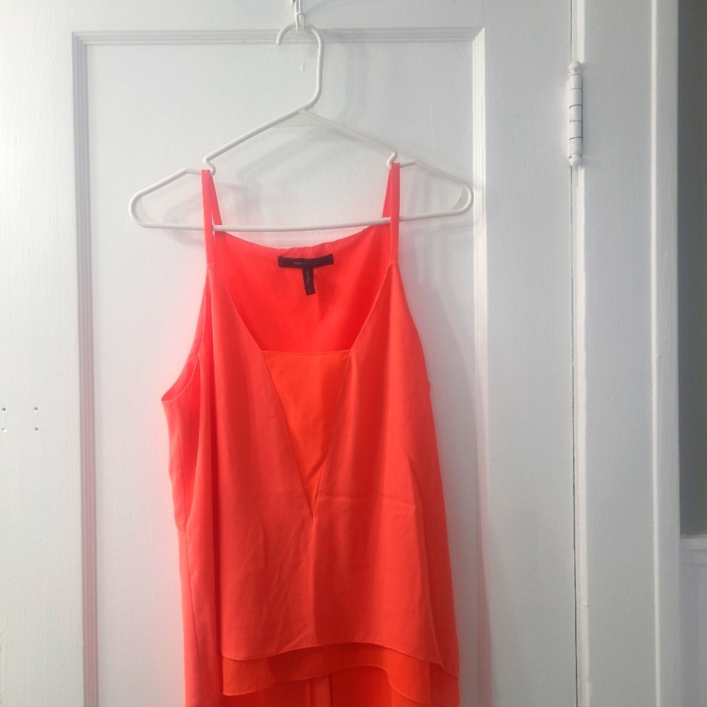 Peach no sleeves blouse by BCBGMAXAZRIA size small